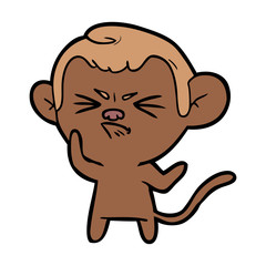 cartoon annoyed monkey