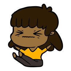cartoon angry girl