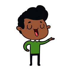 happy cartoon man