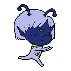 cartoon alien girl