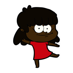 cartoon smiling woman