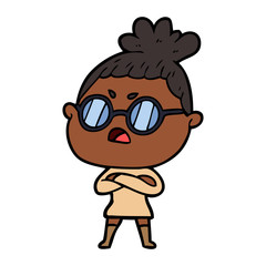 cartoon annoyed woman