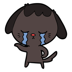 cartoon dog crying