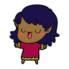 Obraz premium cartoon elf girl