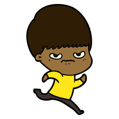 cartoon angry boy