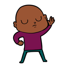 cartoon bald man