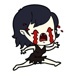 cartoon crying vampire girl