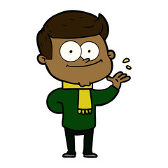 Obraz premium cartoon happy man