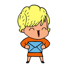 cartoon laughing woman