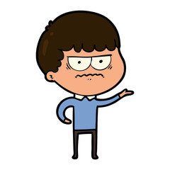 cartoon annoyed man