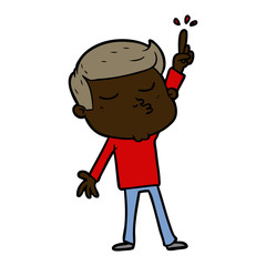 cartoon model guy pouting