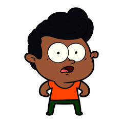 cartoon staring man