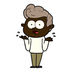 Fototapeta premium cartoon staring man