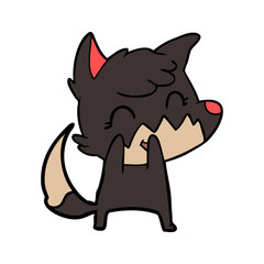 happy cartoon fox