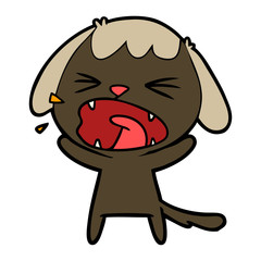 cute cartoon dog barking
