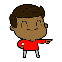 cartoon friendly man