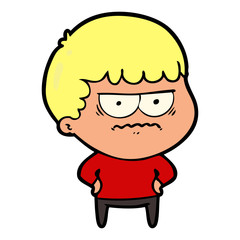 cartoon annoyed man