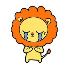 crying cartoon lion