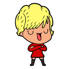 cartoon woman talking