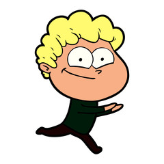 cartoon happy man