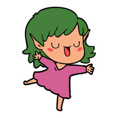 cartoon elf girl