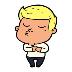 Fototapeta premium cartoon model guy pouting