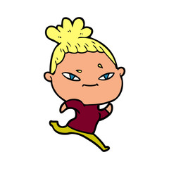 cartoon woman