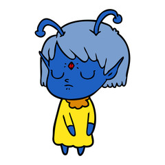 cartoon alien girl