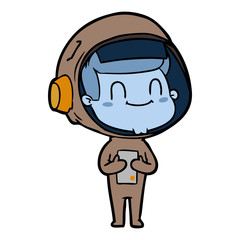 Obraz premium happy cartoon astronaut man