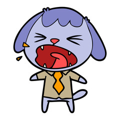 cute cartoon dog barking