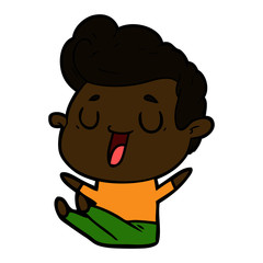 happy cartoon man