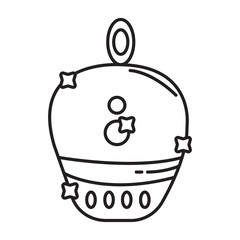 Christmas tree ornament icon outline