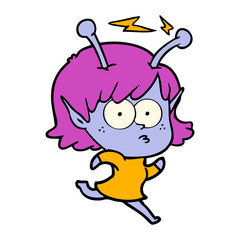 cartoon alien girl