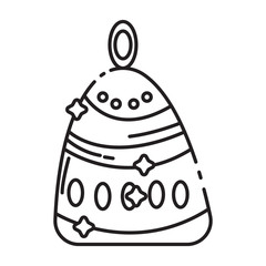 Christmas tree ornament icon outline