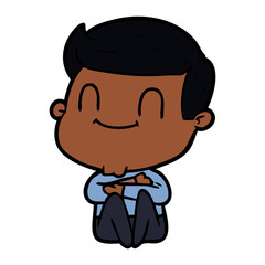 cartoon friendly man