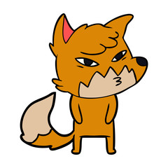 clever cartoon fox