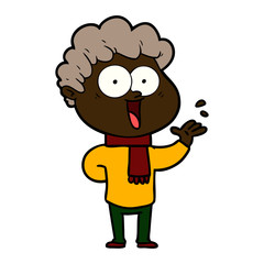 cartoon happy man