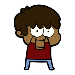 happy cartoon man