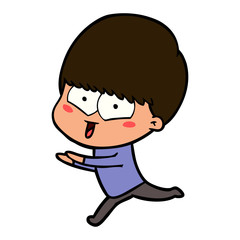 cartoon happy boy