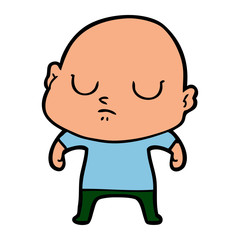 cartoon bald man