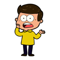 cartoon shocked man