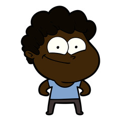 cartoon happy man