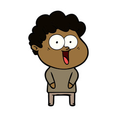 cartoon happy man
