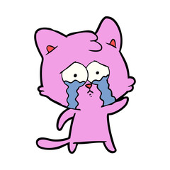 crying cartoon cat