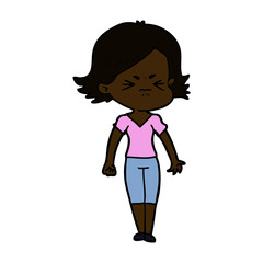 cartoon angry woman