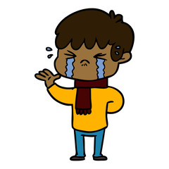 cartoon boy crying