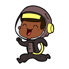 Obraz premium happy cartoon astronaut