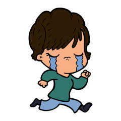 cartoon woman crying