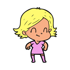 cartoon friendly girl