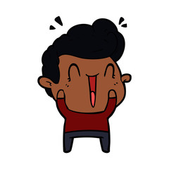 cartoon happy man